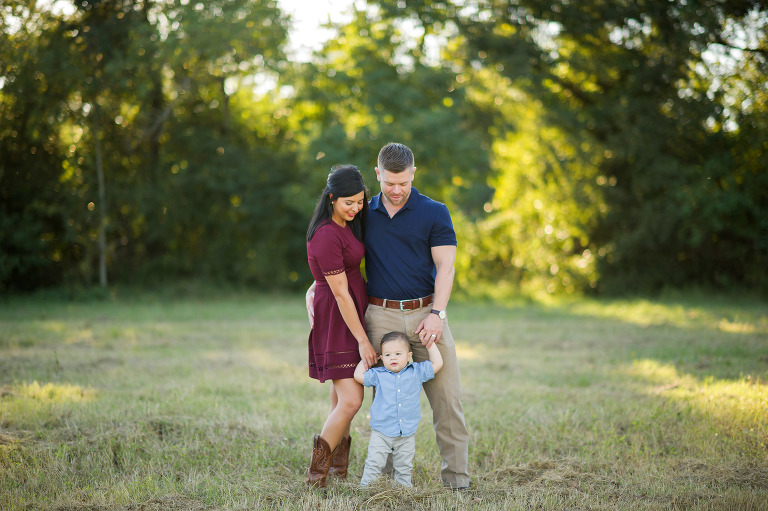 North Houston Family Photographer - Sunset family session in Houston Texas.