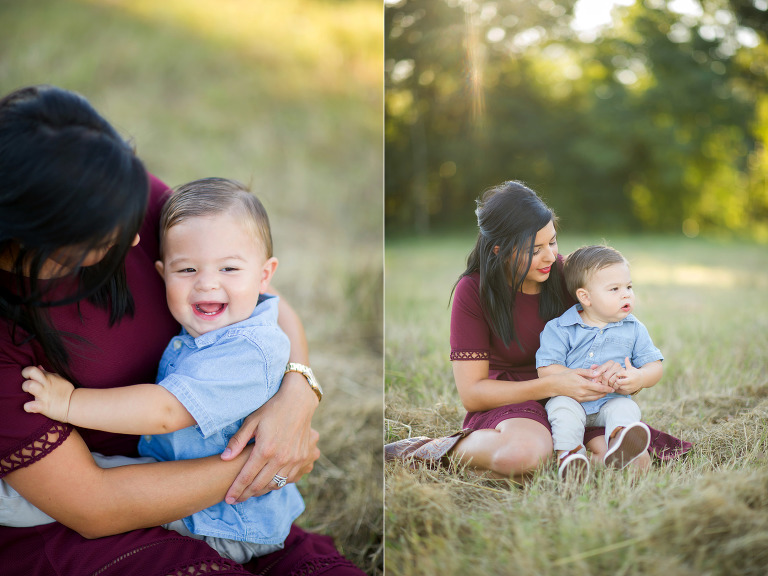 Being held by mommy Houston family session.