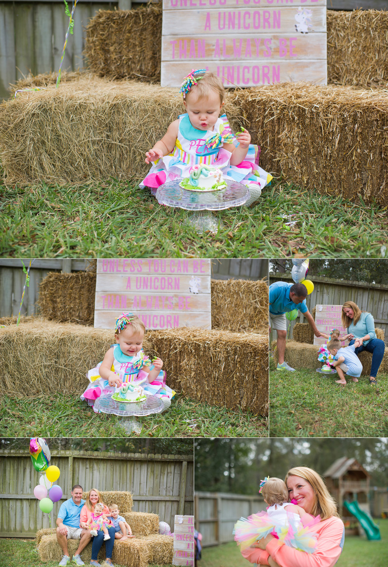 she is one birthday party houston family photographer 