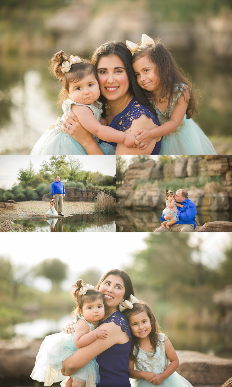 Photography of sweet parents with their kiddos. Cypress is a great location.